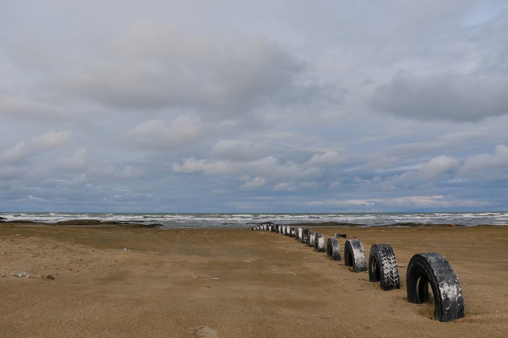 Зимнее Каспийское море