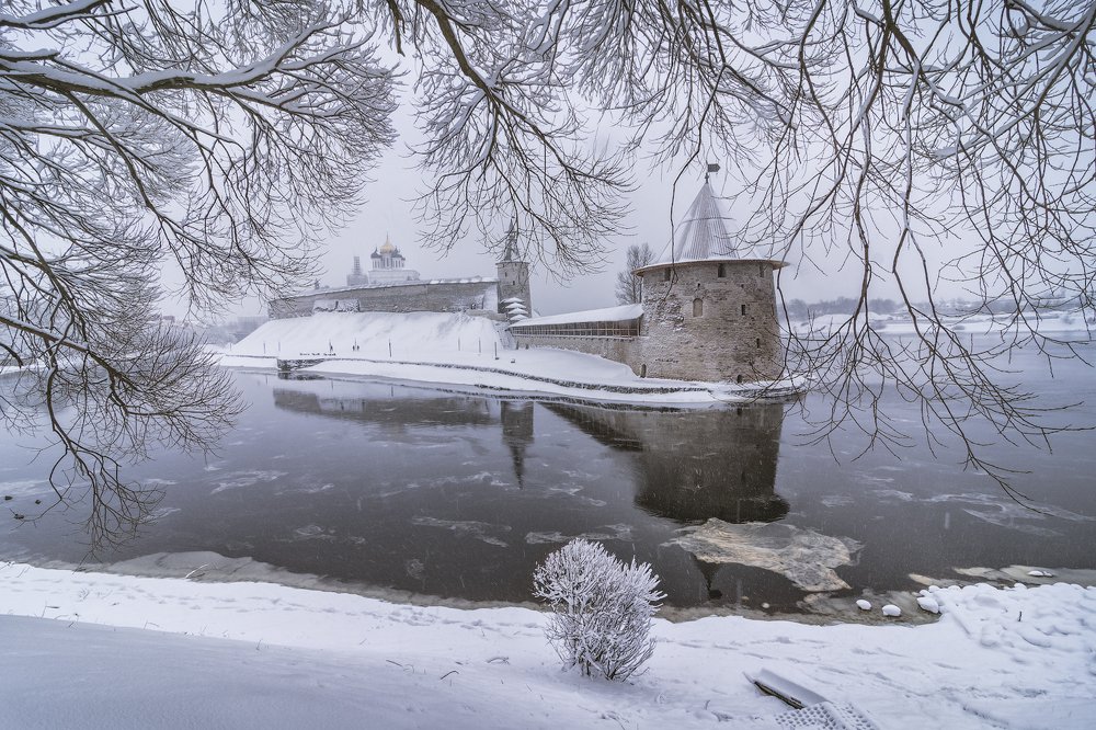Зима в Пскове