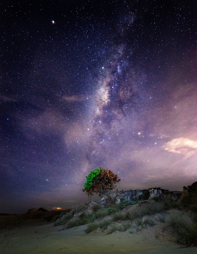 Alone tree with Milky way,bintan Indonesia