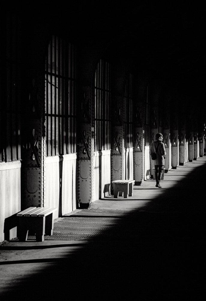 waiting for the train