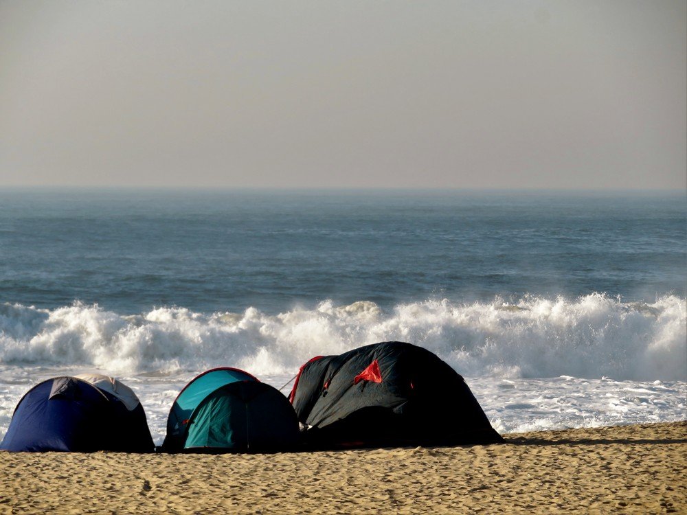 Camping on the beach