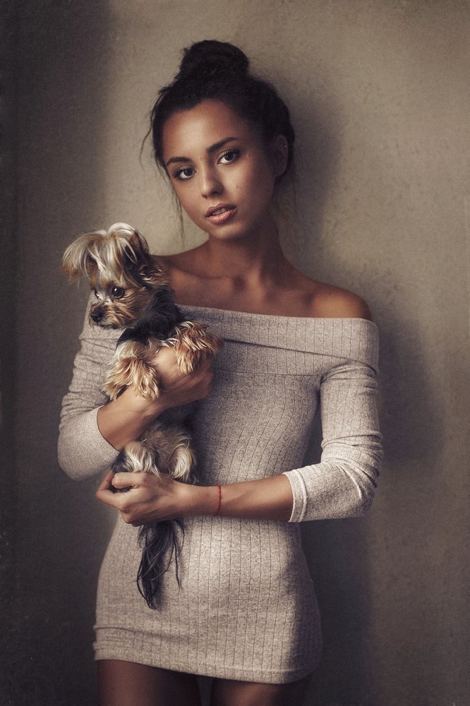 Girl with dog