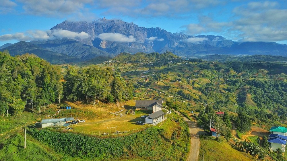 Stunning Morning Mountain Kinabalu View from The Hill Lodge