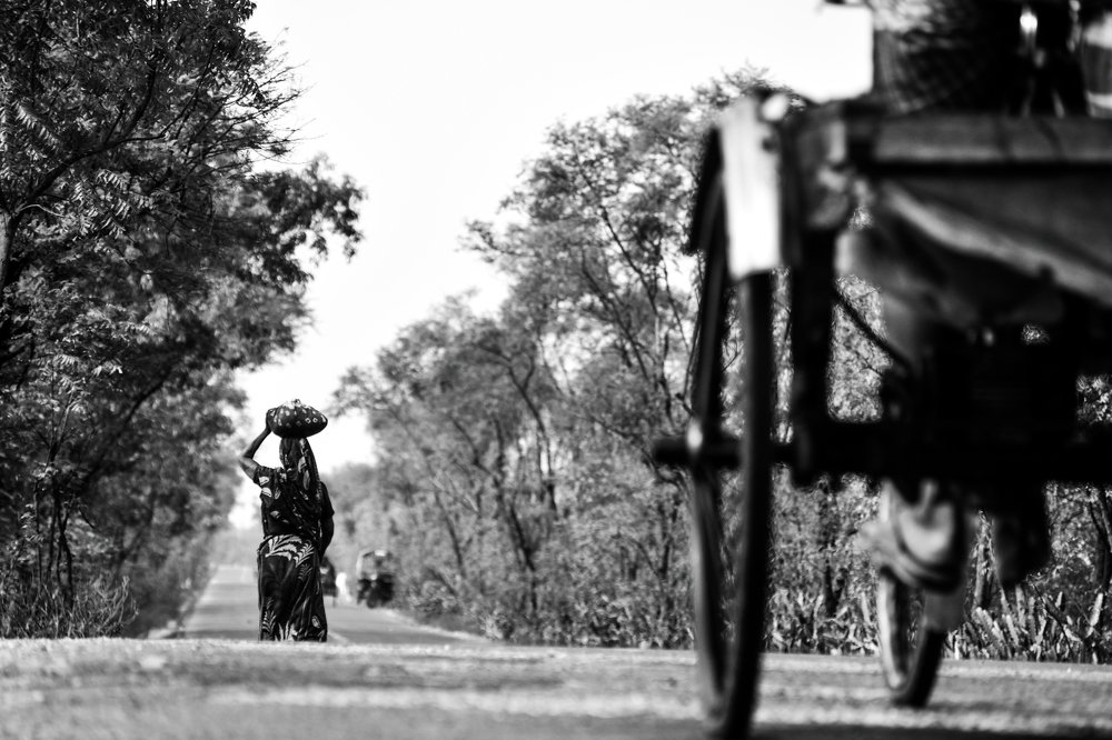 Endless path for a beautiful day in the mechanical city.