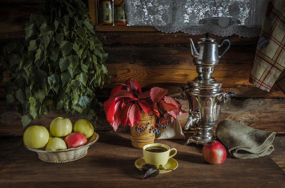 Чашка чая после бани.