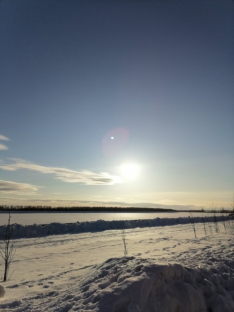 р. Обь в марте месяце