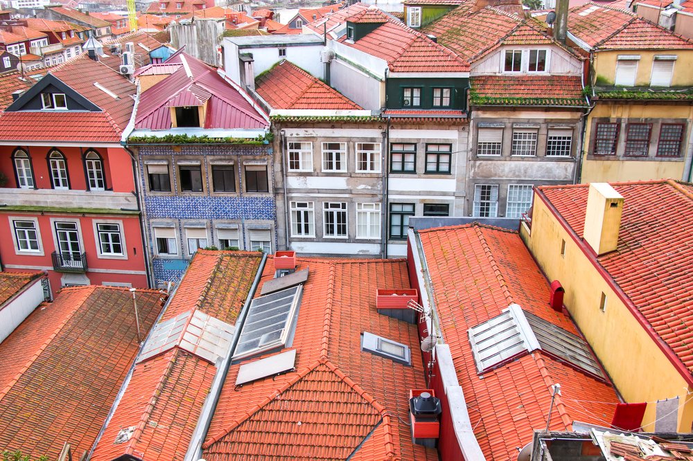 Colorful houses in Portugal. The City Of Porto.