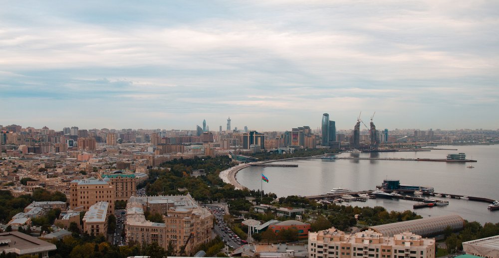 Закат на Бакинской бухте Баку 2020