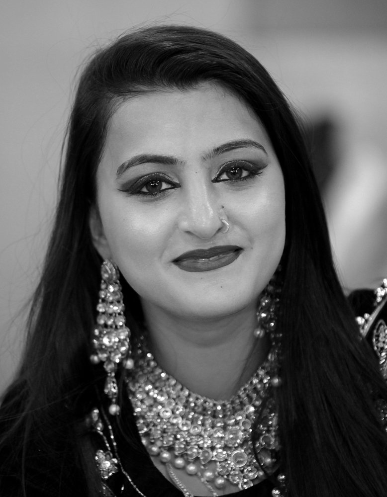 black and white Female portrait