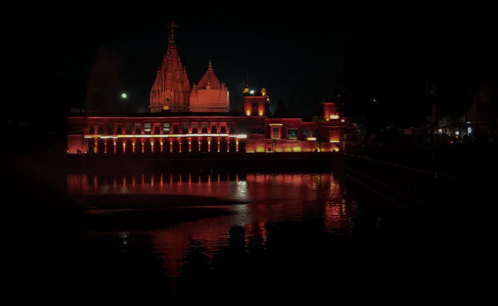 Red reflection of Temple