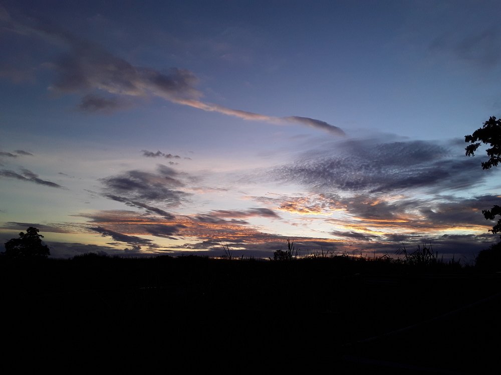 Sunset over the farm