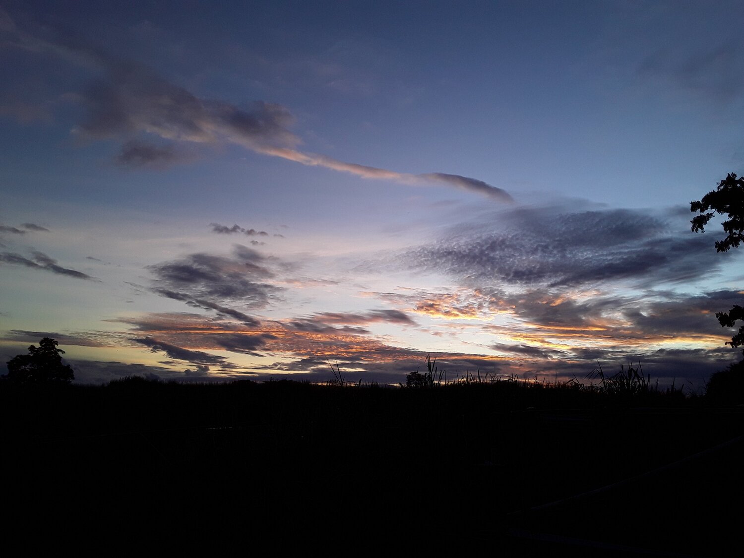 Sunset over the farm