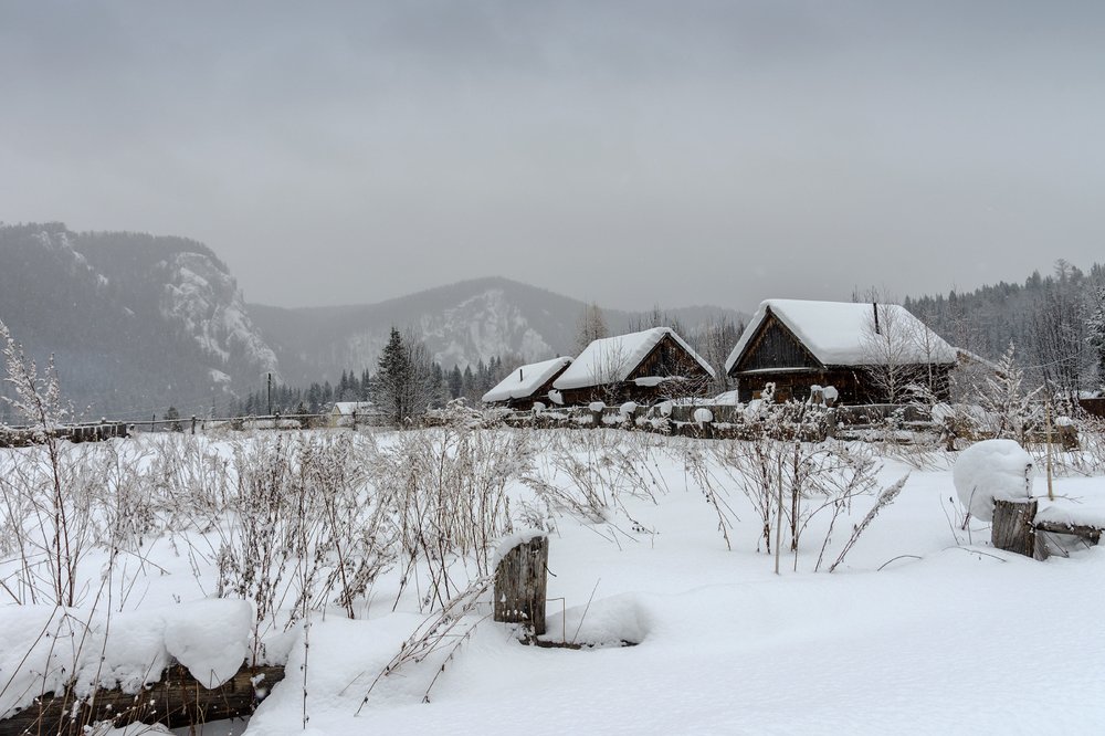 Поселок Урман зимой