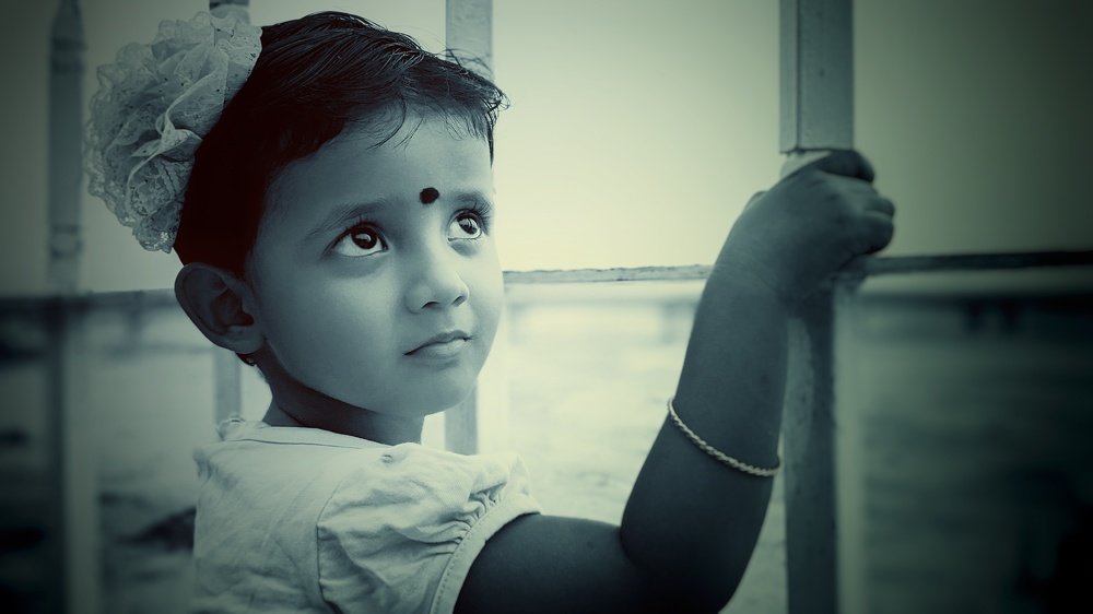 A quarantined little Girl.
