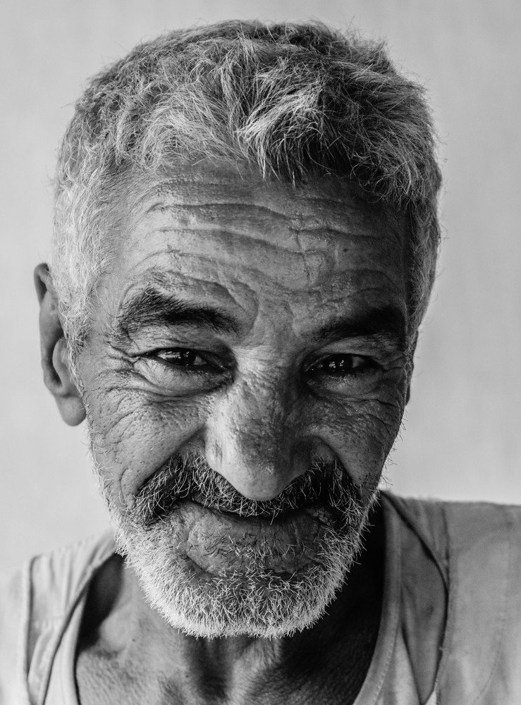 Black and white portrait