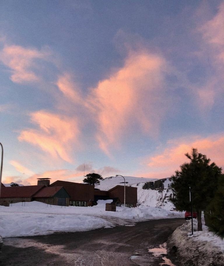 nieve en el pueblo