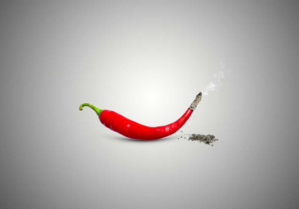 Cigarette on Red-Chili Piquancy