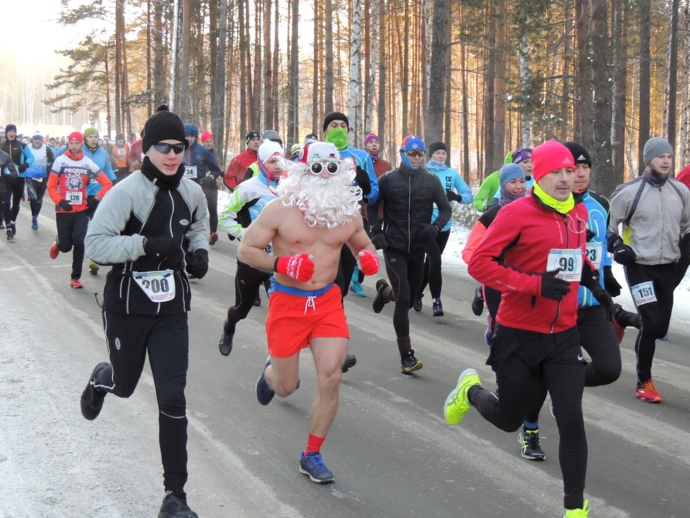 Санта Клаус на морозе