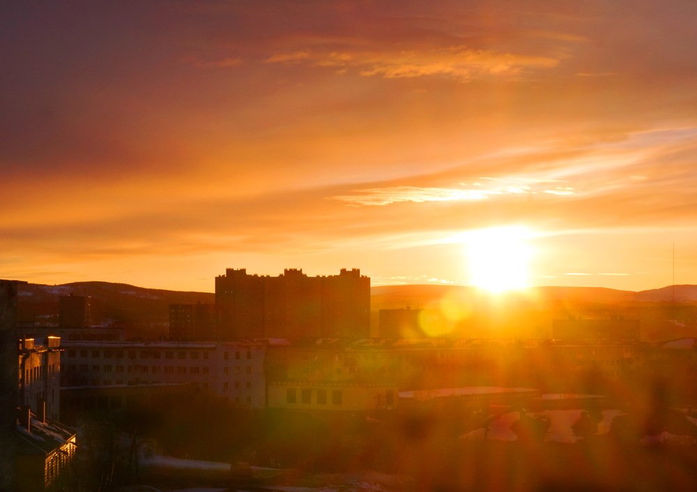 Вечерние закаты за моим окном.