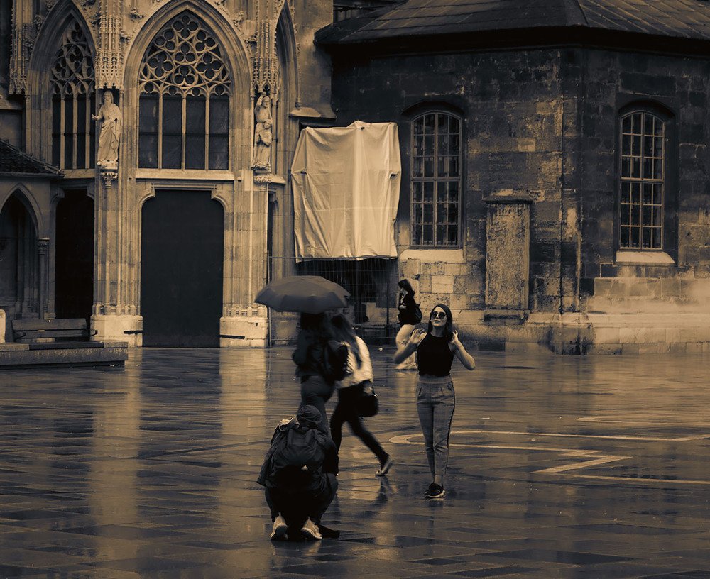 Photo session in the rain