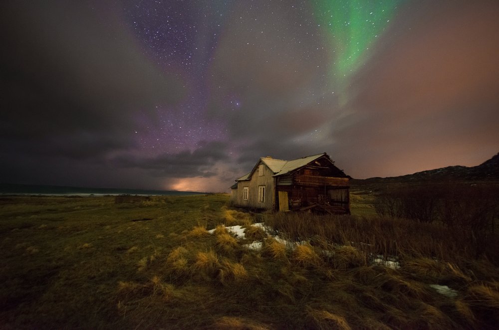 Ruin on the coast in Lofoten.