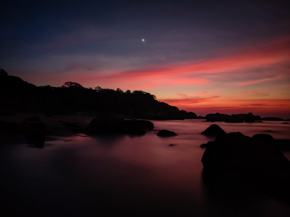 A sunset with Jupiter