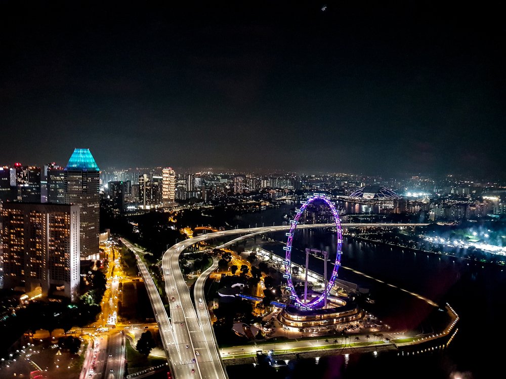 Aerial view of Singapore