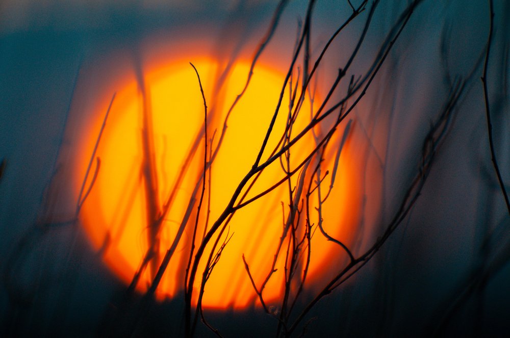 Закат холодным апрельским вечером