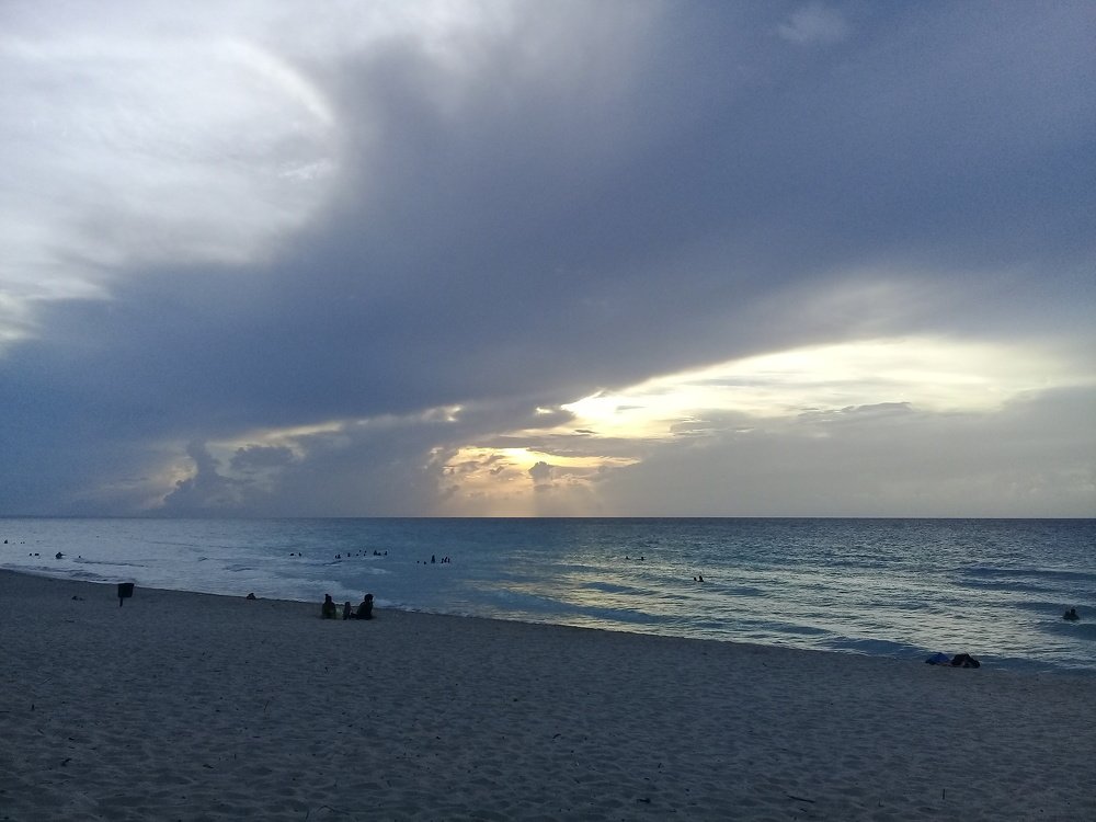Mar de atardecer