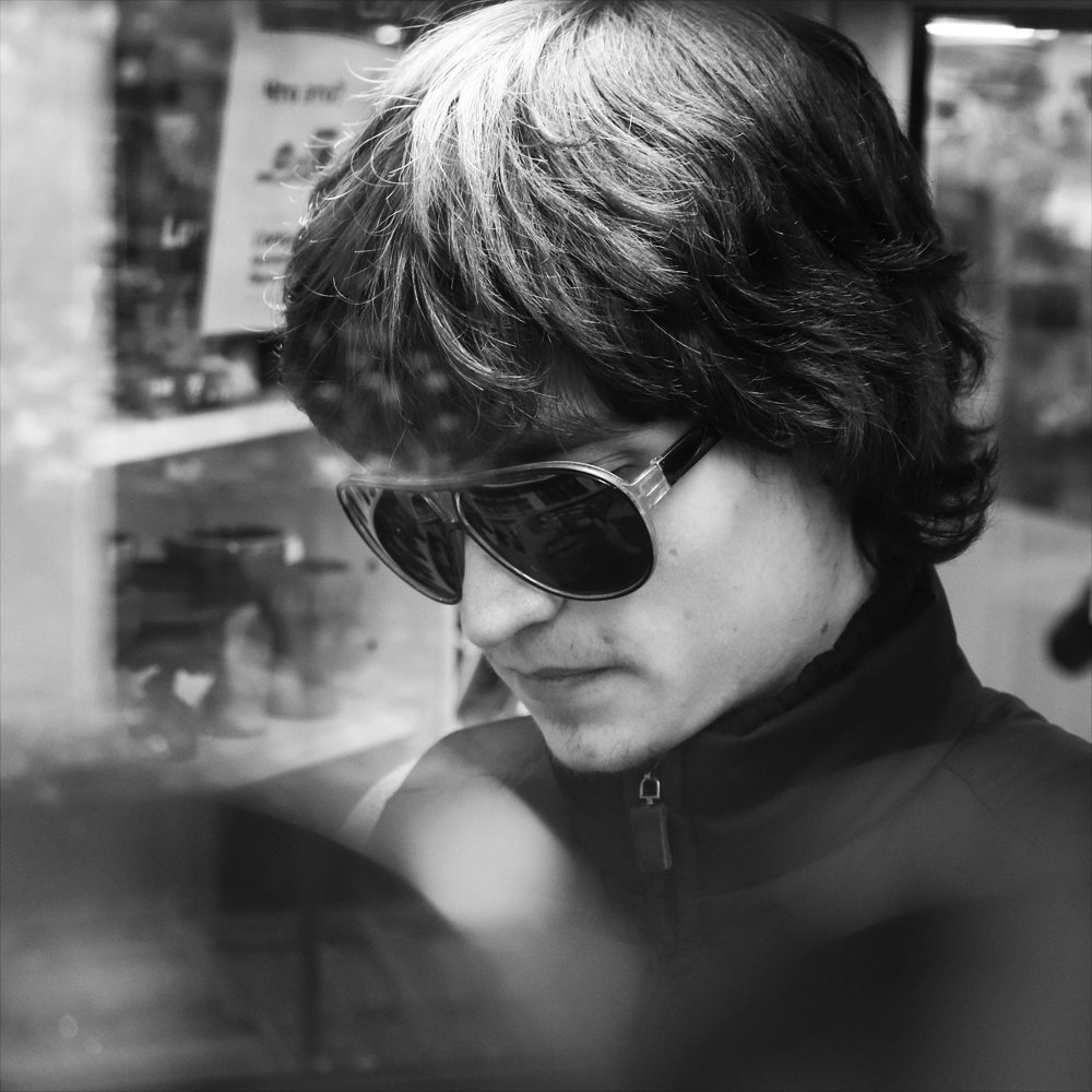 Man is buying new wallet