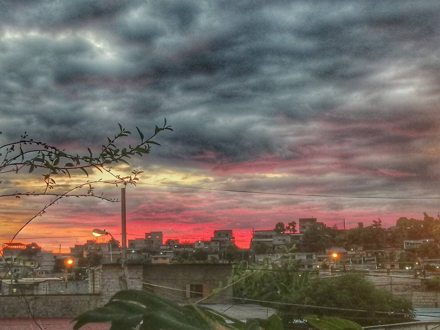 Atardecer en el barrio