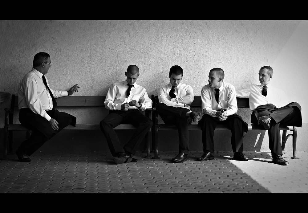 The boss and his students...