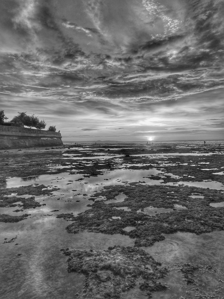 Sunset in Black and White