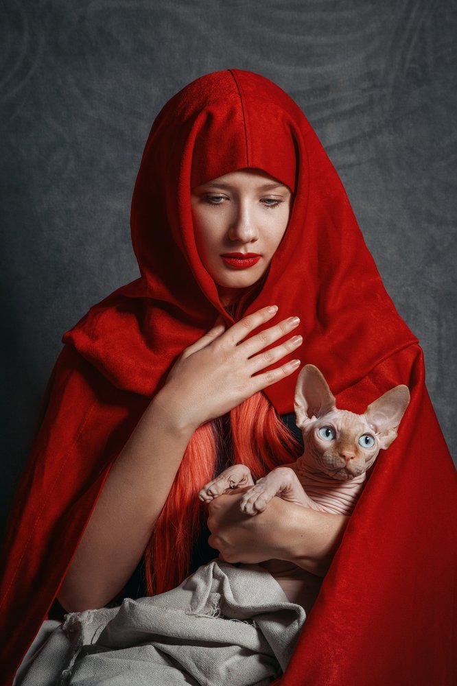 Девушка и кот