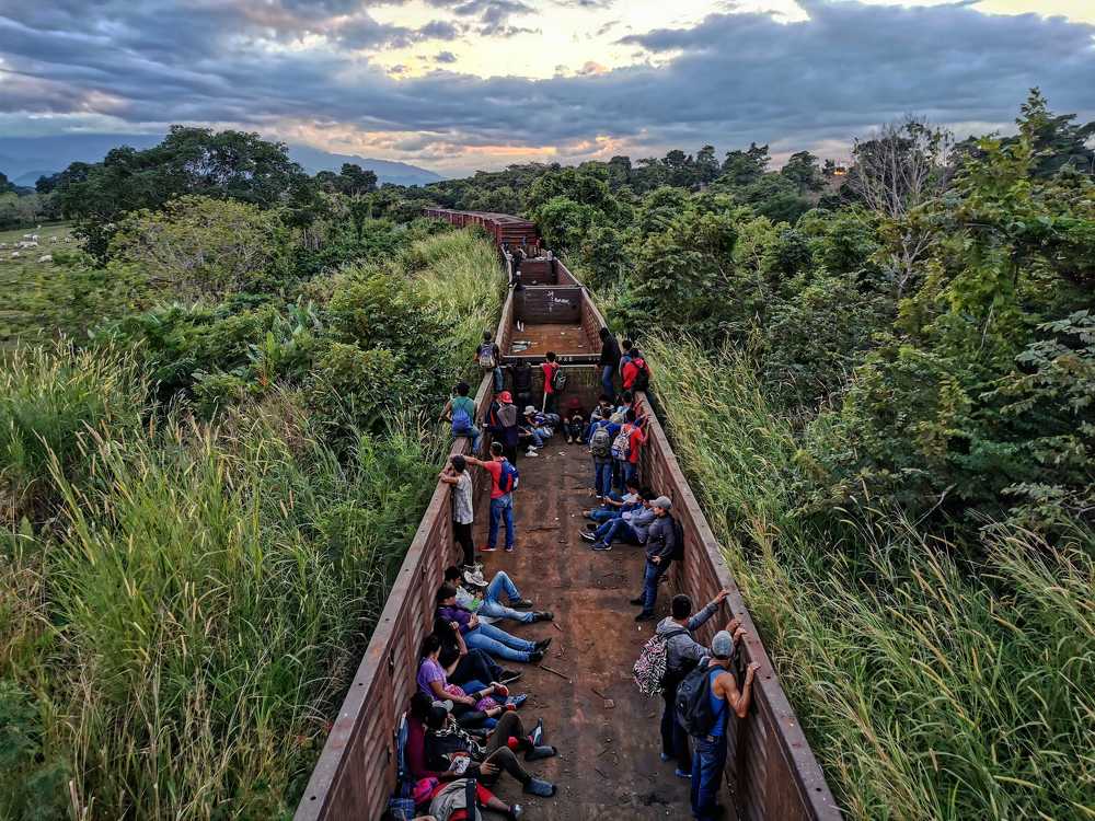 Migrantes en la bestia