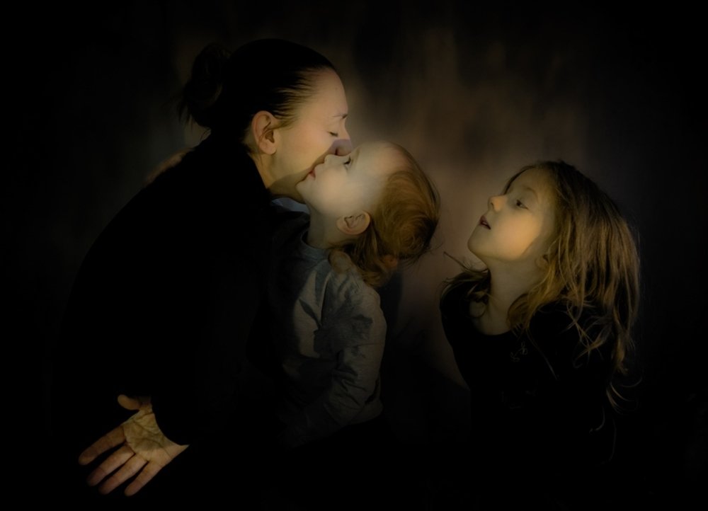 Mother's kiss. By Eugene Carriere