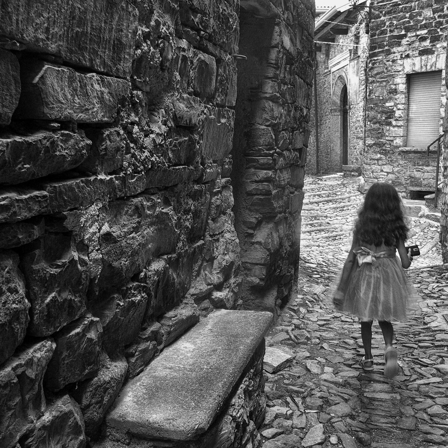 Walking in the village