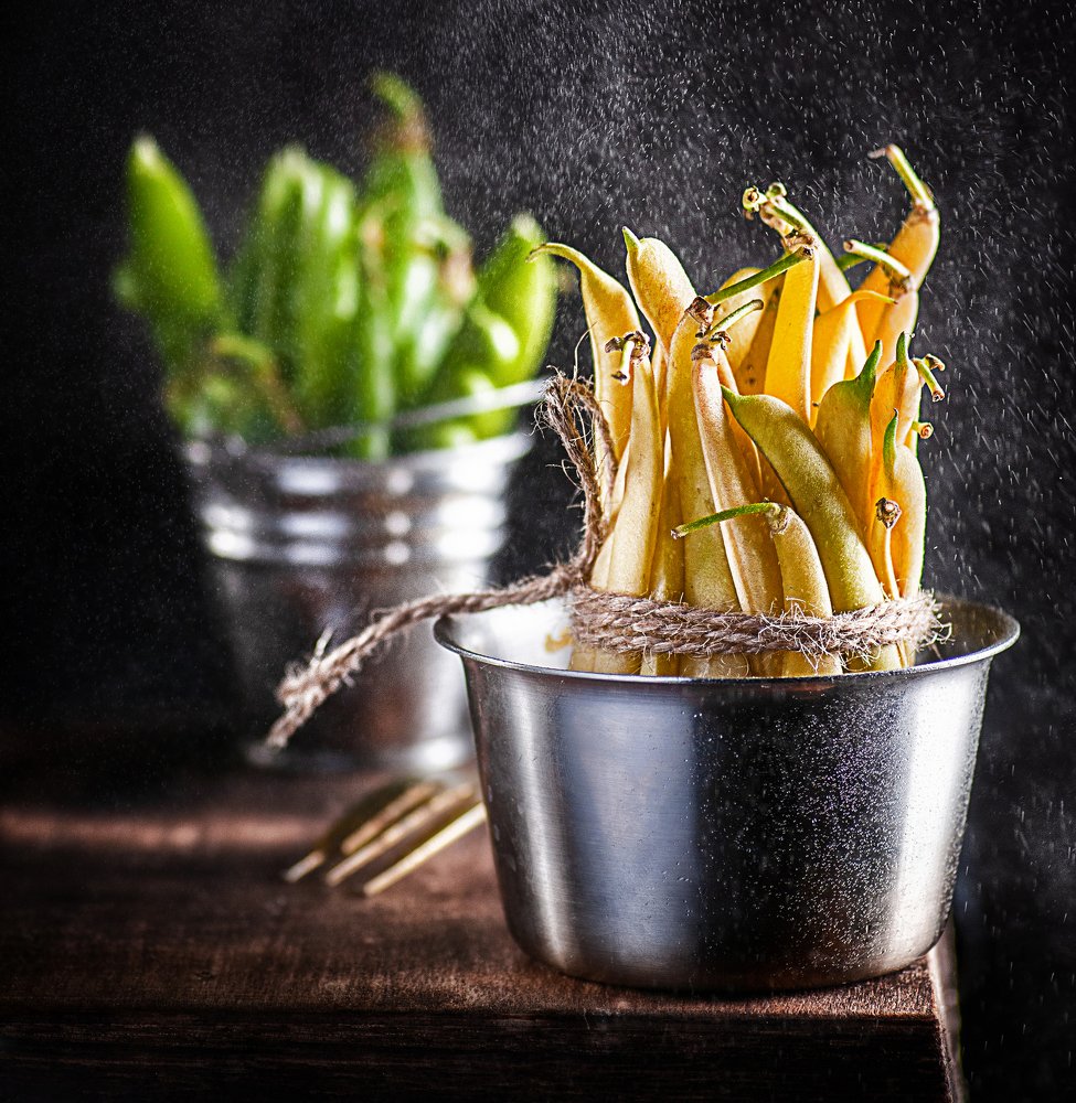 Фасоль два цвета