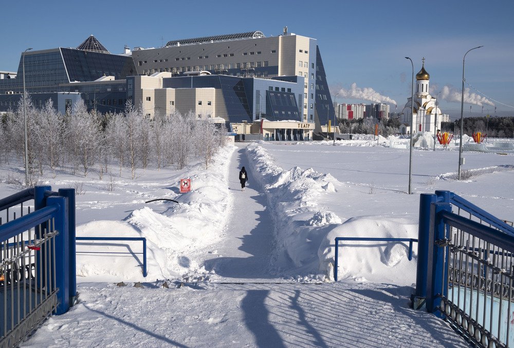Зима в сибирском городе