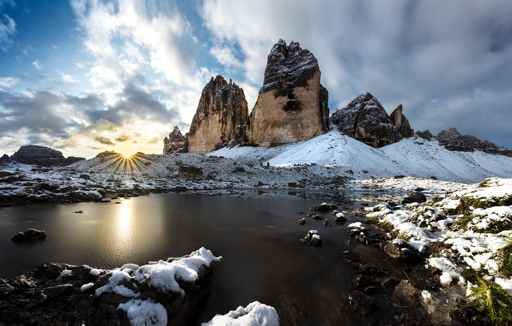 Sunrise on Tre Cime