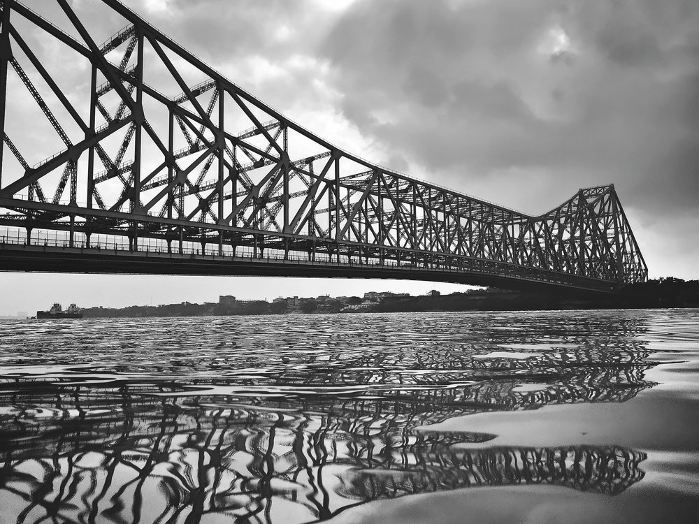 Monochrome Of Howrah Bridge