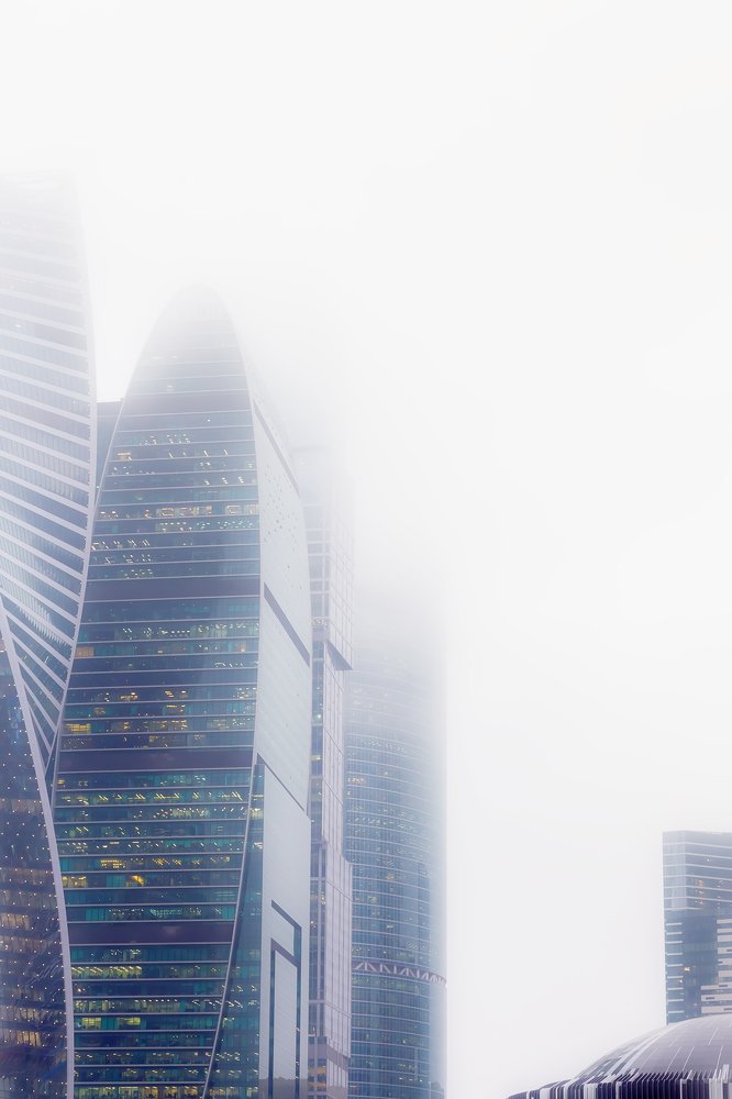 Москва-Сити в тумане