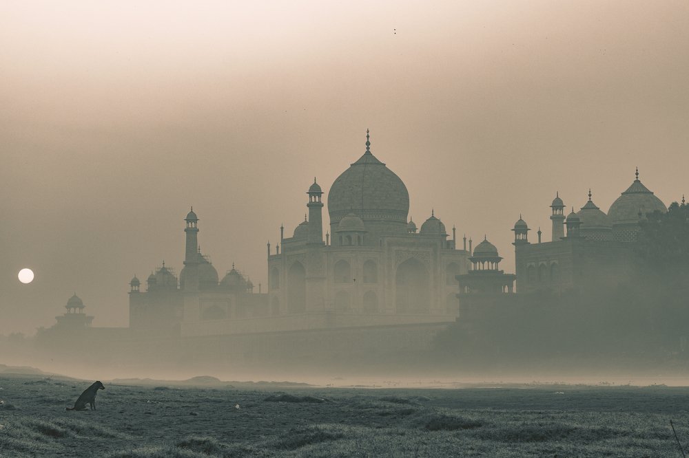 Foggy sunrise at the Taj Mahal!!!