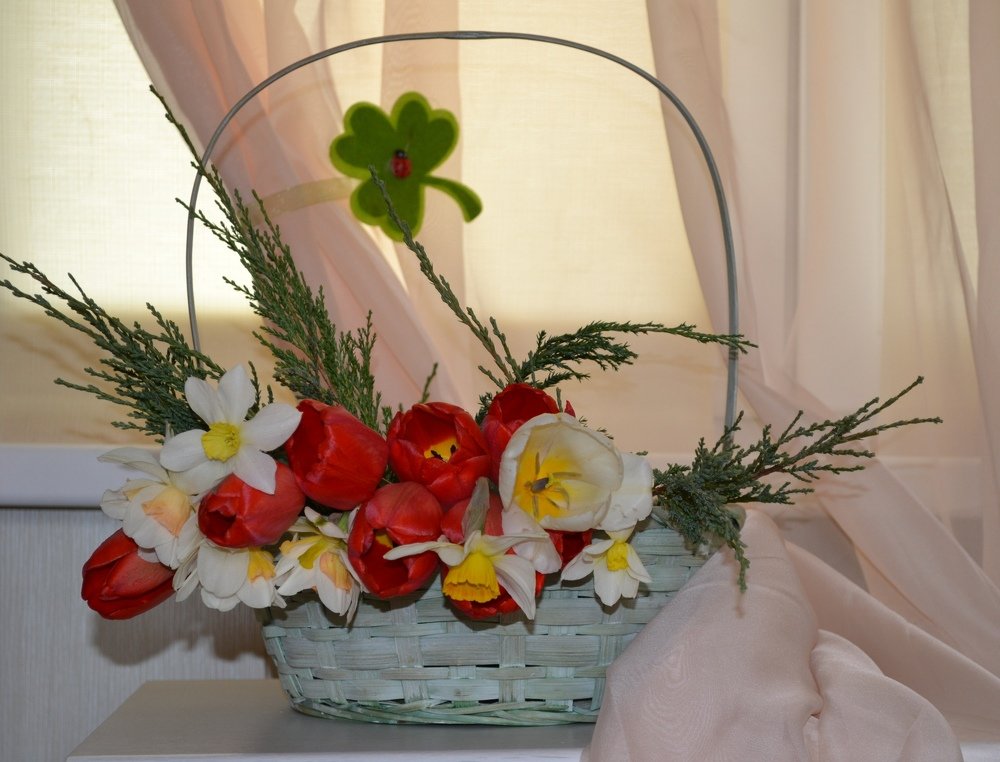 Тюльпан в корзине