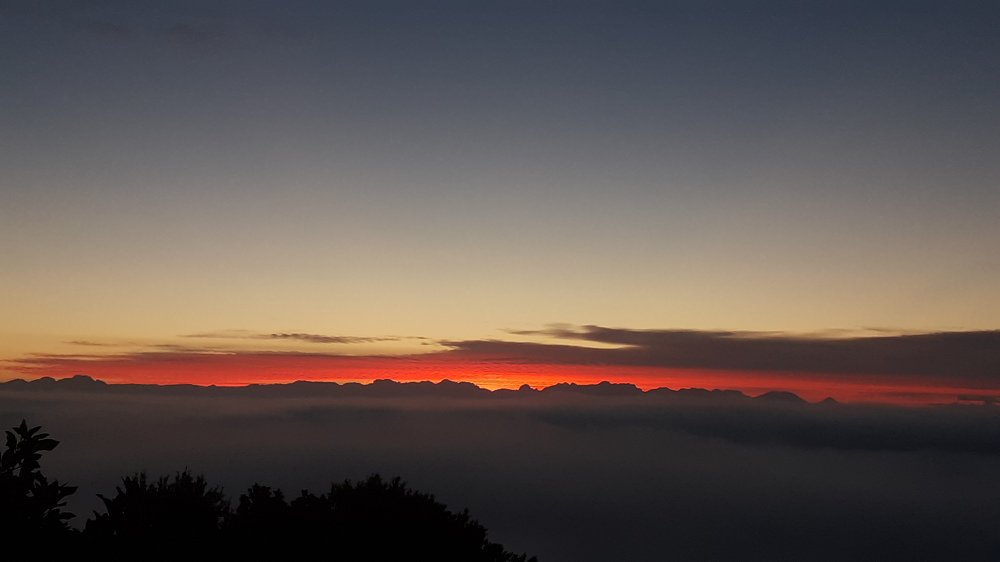 Sunset on earth