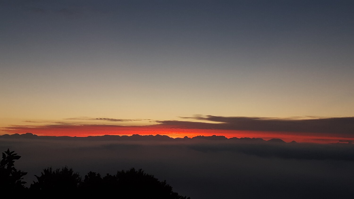 Sunset on earth