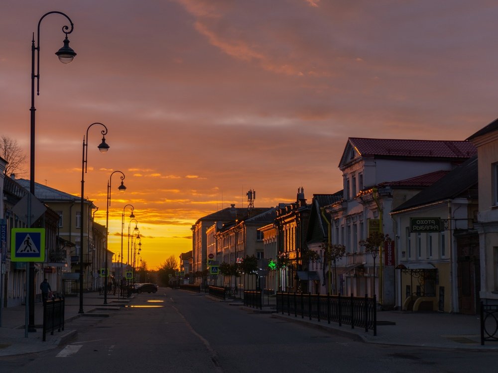 Закат в Боровичах