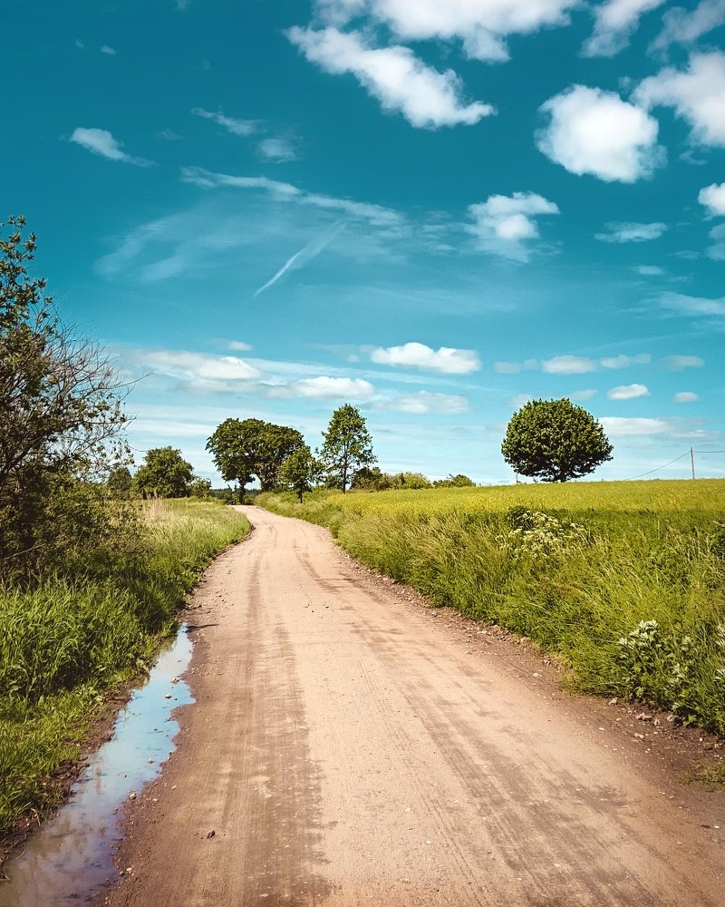 Beaitiful road in Poland