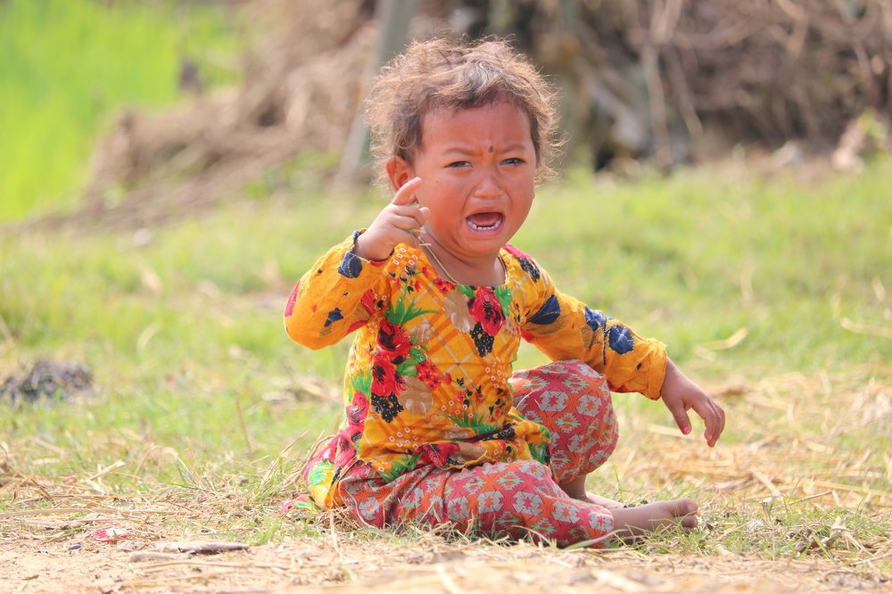 Children crying