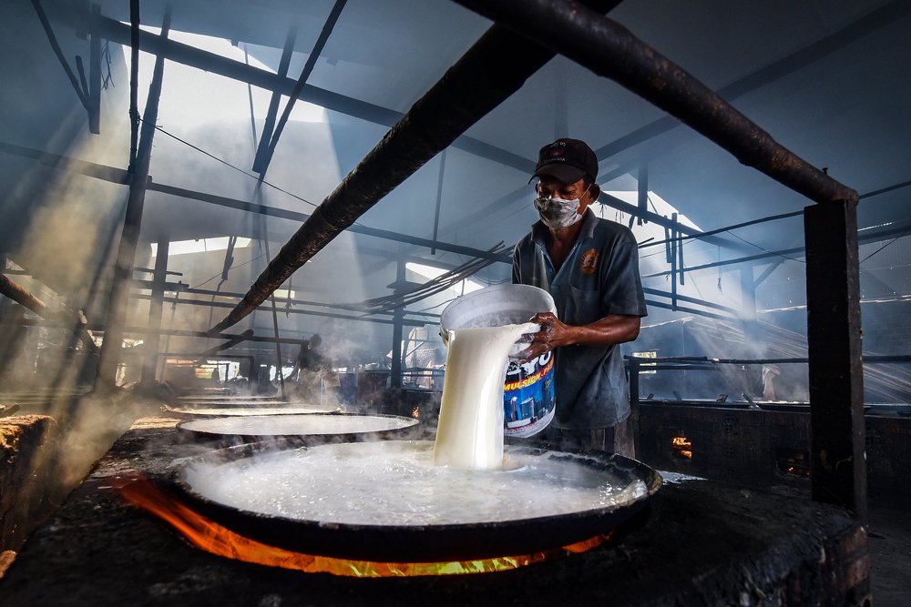 Working under light and smoke